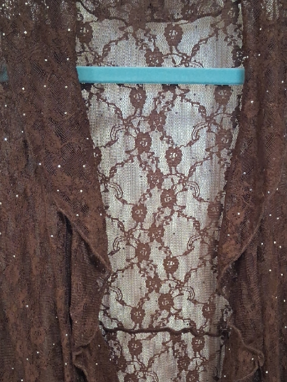 Chocolate Lace Sparkly Duster - Picture 3 of 6